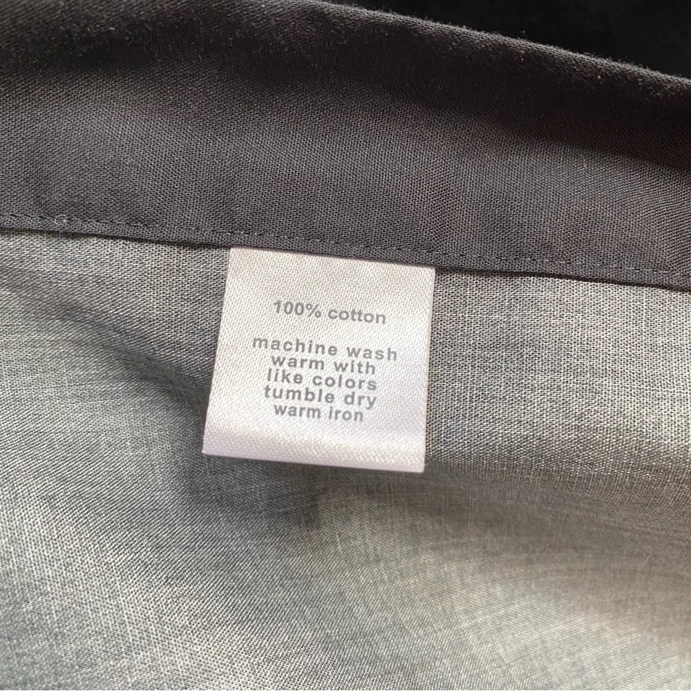 Men's Paul Fredrick Black Classic Fit Cotton Ombre Print Casual Shirt Size XL